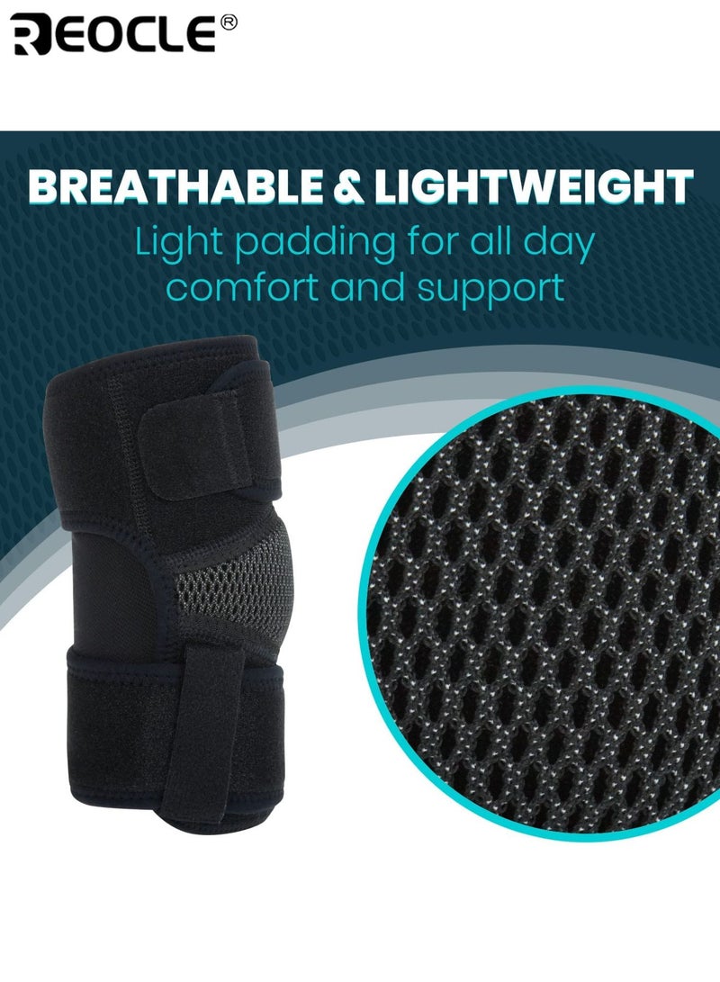 ريوكل للجنسين دعامة الكوع التنس ضغط الأكمام التفاف مع حزام دعم للاعبي الجولف التهاب الجراب التهاب الأوتار التهاب اللقيمة تخفيف التنفس مريح قابل للتعديل مرونة للذراع الأيسر والأيمن مناسب للجولف الرياضة اللياقة البدنية التعافي تخفيف الآلام للرجال والنساء للاستخدام اليومي للأنشطة المكثفة - Image 3