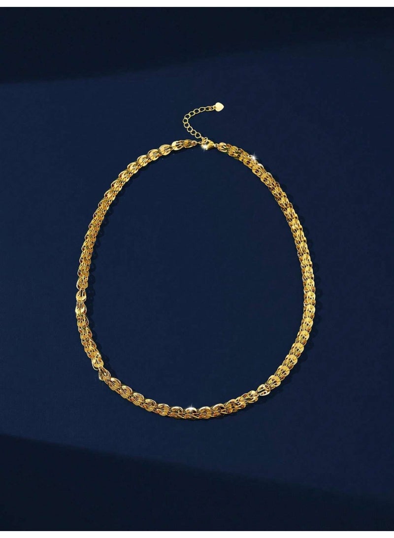 غولدماكس سلسال نسائي طويل شبيه بالذهب مطلي عيار 21 مقاس 77 سم - Image 2