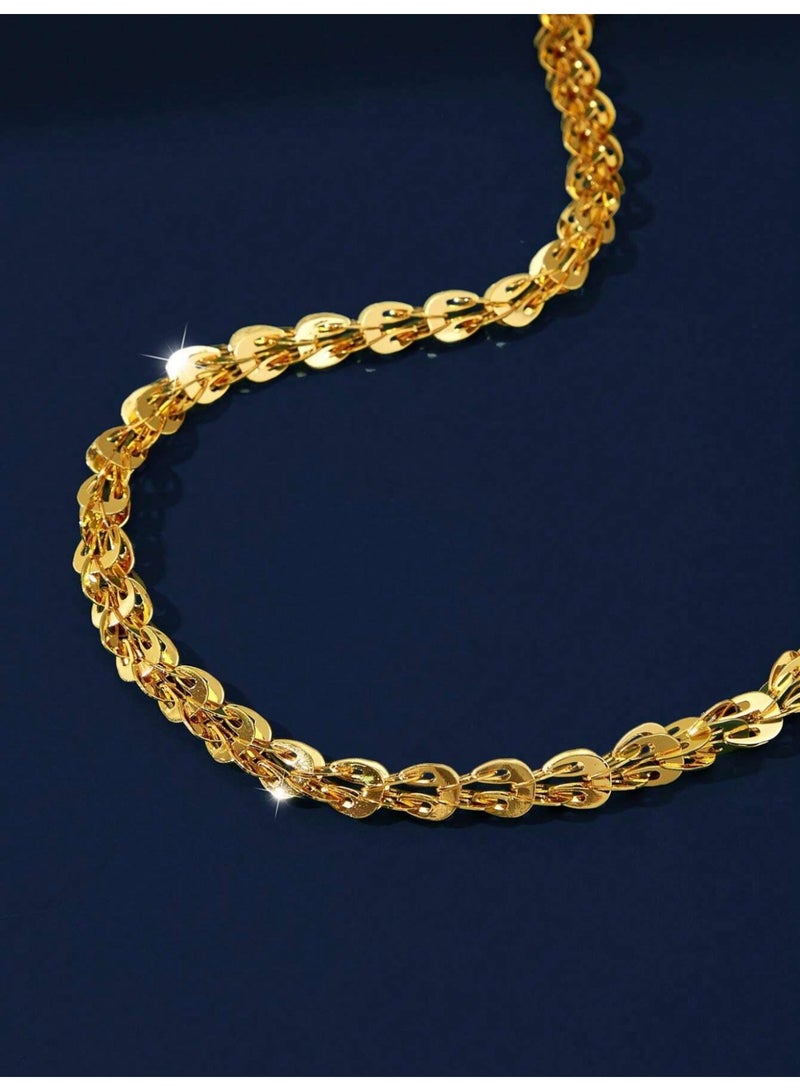 غولدماكس سلسال نسائي طويل شبيه بالذهب مطلي عيار 21 مقاس 77 سم - Image 3