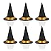 Oarkive Mini Witch Hats for Crafts 6PCS Small Felt Witch Hats Decorations Miniature Witches Hat for Halloween Decor DIY Projects Dolls Cupcakes Bottles - Image 3