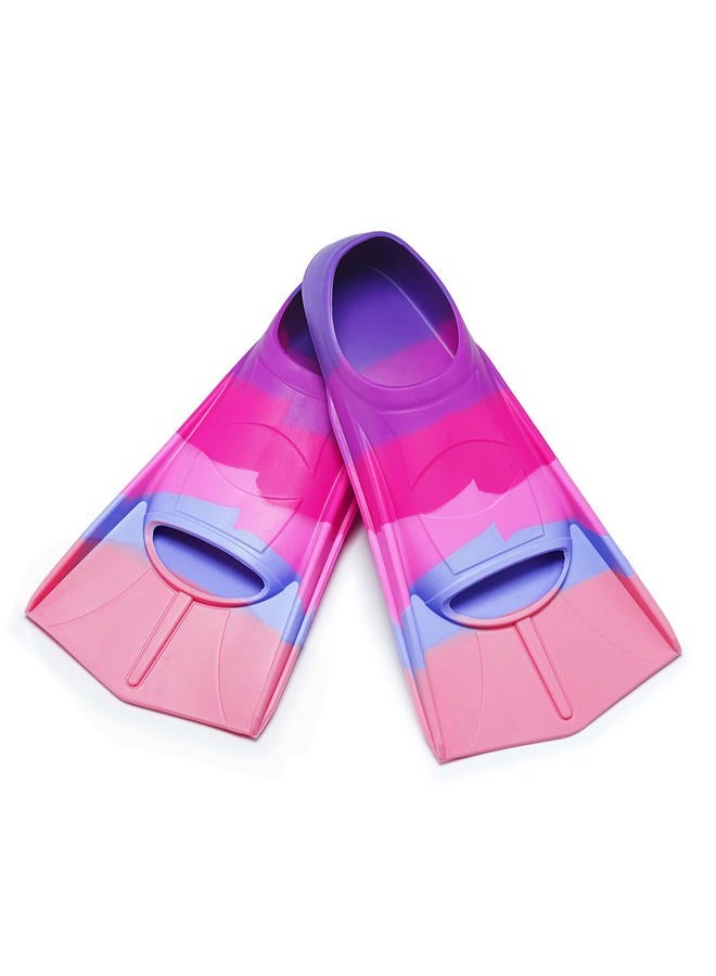 Prsca Kids Swim Fins,Short Youth Fins Swimming Flippers,Swim Training Fins for Lap Swimming,for Children Girls Boys Beginners - Image 1