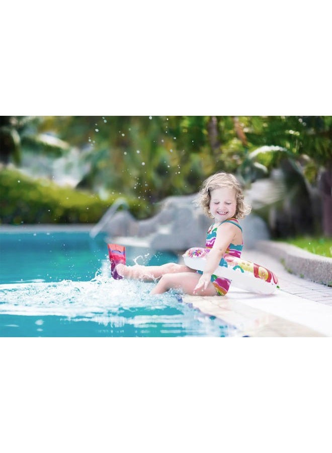 Prsca Kids Swim Fins,Short Youth Fins Swimming Flippers,Swim Training Fins for Lap Swimming,for Children Girls Boys Beginners - Image 3