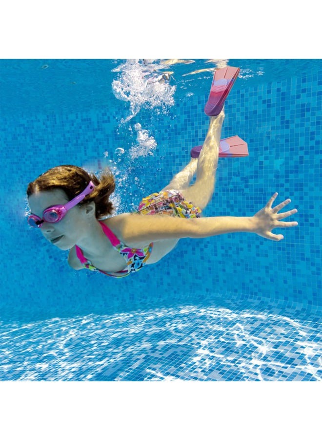 Prsca Kids Swim Fins,Short Youth Fins Swimming Flippers,Swim Training Fins for Lap Swimming,for Children Girls Boys Beginners - Image 5