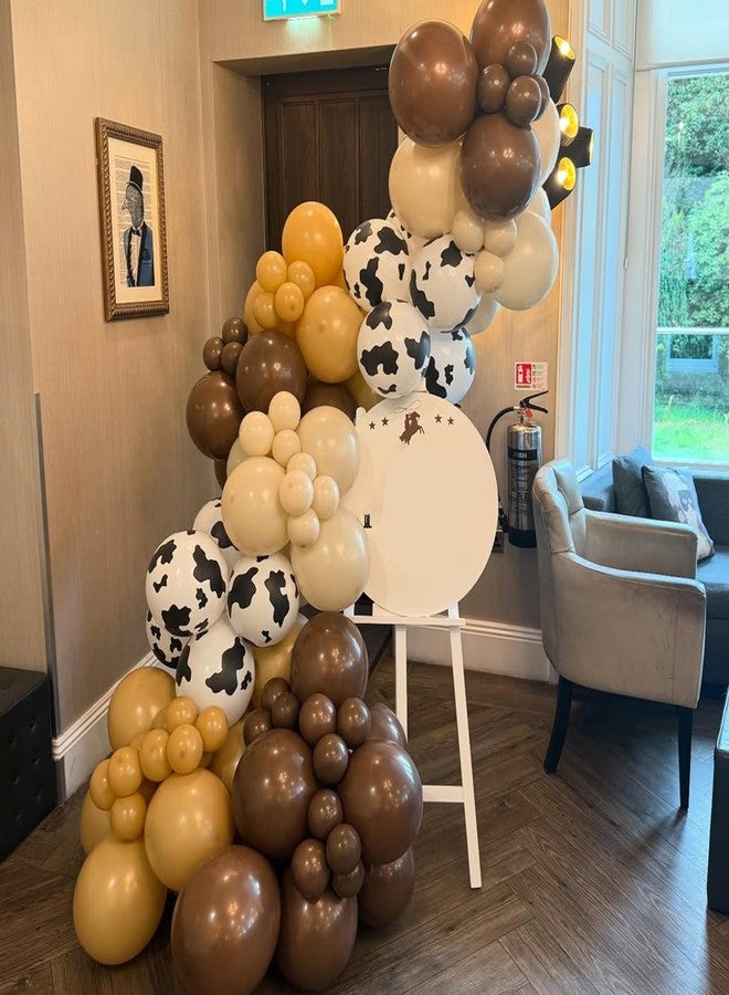YMSZ Cow Print Balloons, 67pcs 12 Inch Cow Balloons for Birthday, Farm Cowboy Western Baby Shower Birthday Party Decorations - Image 5