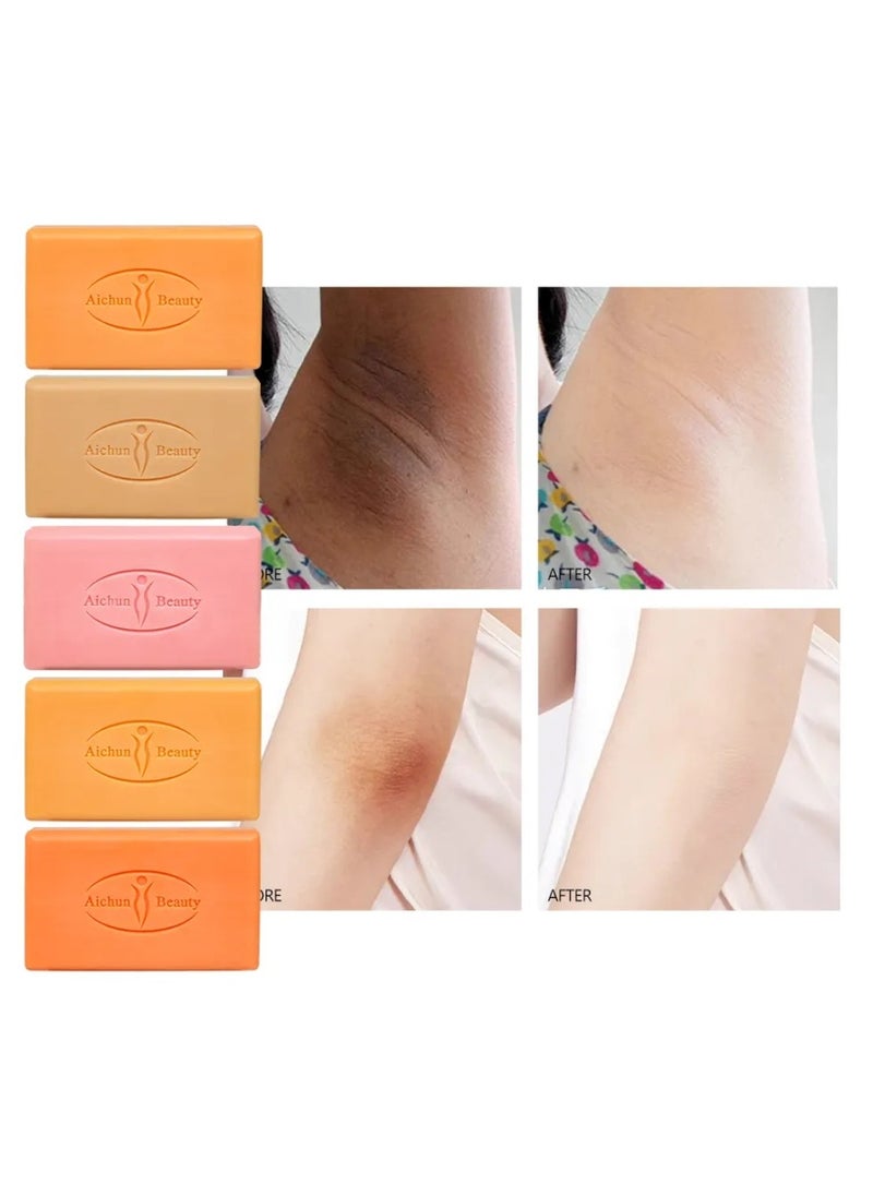 Aichun beauty 300G Super Whitening Papaya Soap Multi Purpose Face and Body Papaya Essential Soap Underarm Whitening Improve Dullness Firming Anti Wrinkle Moisturizing Soothing Anti Dark Spots Skincare Soap for Women and Men  - Image 4