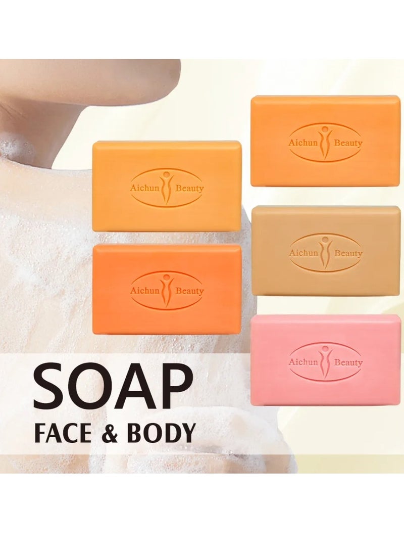 Aichun beauty 300G Super Whitening Papaya Soap Multi Purpose Face and Body Papaya Essential Soap Underarm Whitening Improve Dullness Firming Anti Wrinkle Moisturizing Soothing Anti Dark Spots Skincare Soap for Women and Men  - Image 2