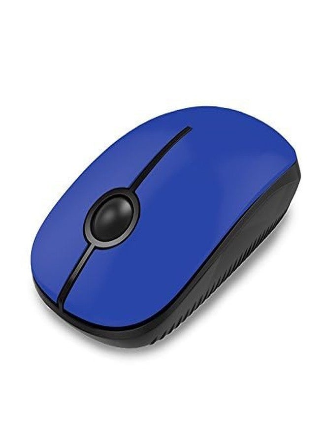 VssoPlor Wireless Mouse, 2.4G Slim Portable Computer Mice with Nano Receiver for Notebook, PC, Laptop, Computer-Black Blue - Image 2