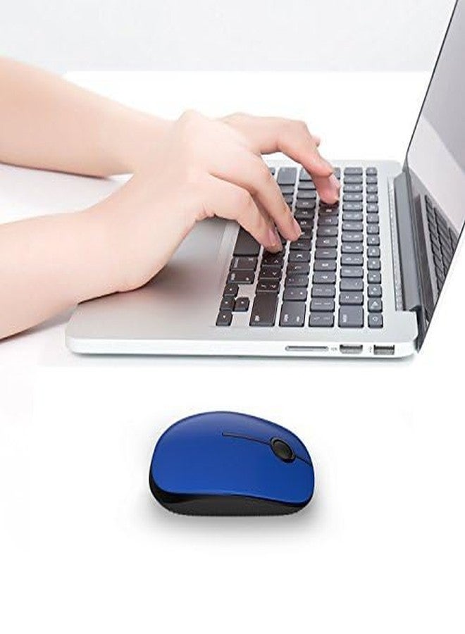 VssoPlor Wireless Mouse, 2.4G Slim Portable Computer Mice with Nano Receiver for Notebook, PC, Laptop, Computer-Black Blue - Image 5
