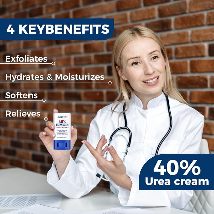 OUKEYA Urea Foot Cream Stick 40 Percent for Cracked Heels and Dry Skin - Image 3