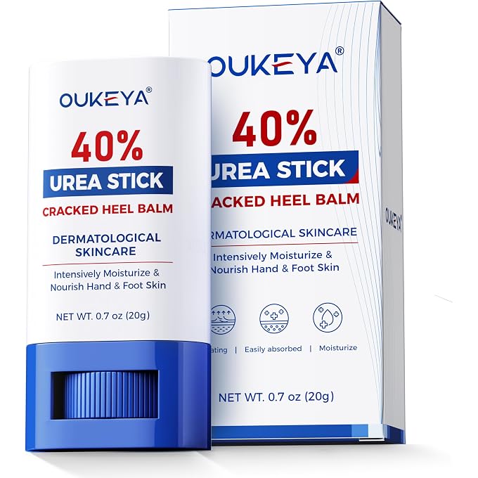 OUKEYA Urea Foot Cream Stick 40 Percent for Cracked Heels and Dry Skin - Image 1