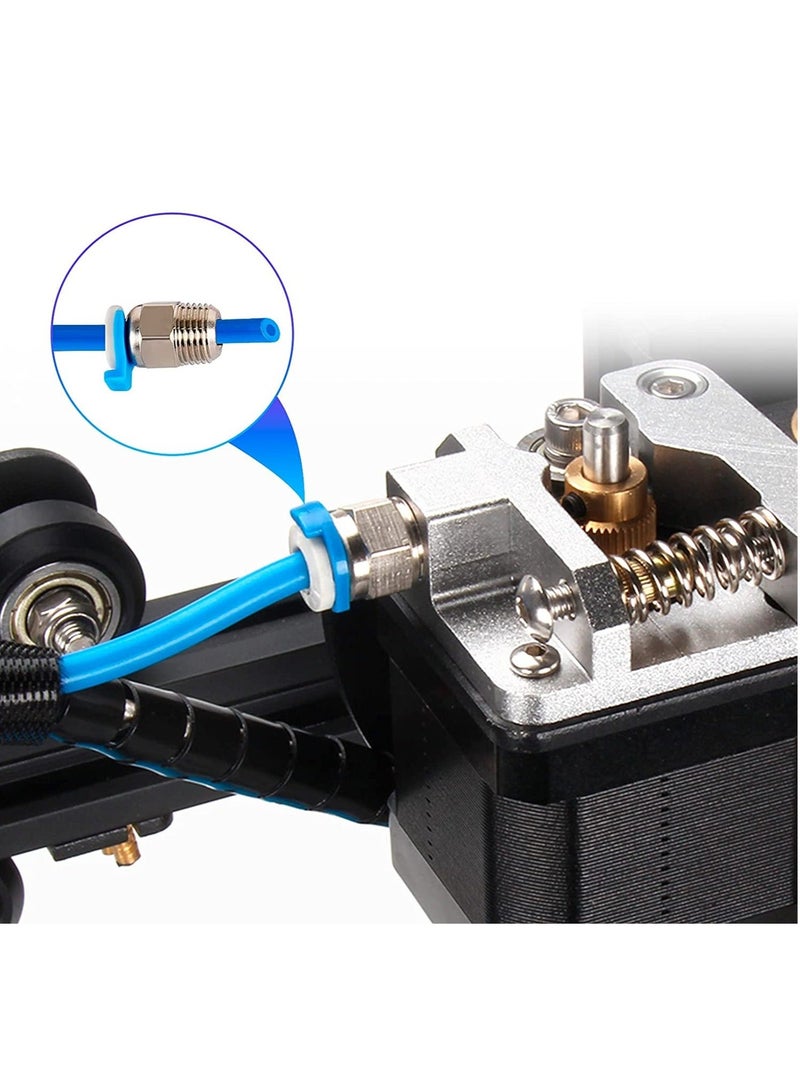 Captaintech PTFE Bowden Tube (1M) 1PCS+ 6pcs KJH04-M6 Fittings + 6pcs JP4-01 Pneumatic Fittings with PTFE Tube Cutter for 3D Printer 1.75mm Filament - Image 2