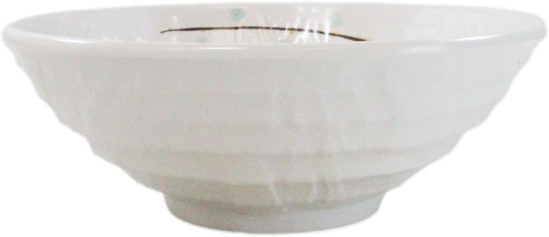 Ebros Gift Modern Yukino Hana Snow Flowers Melamine Dinnerware Serveware Kitchenware Set Japanese Chinese Restaurant Supply Pack Of 6 Large Soup Pasta Cereal Salad Bowls 32oz - Image 3