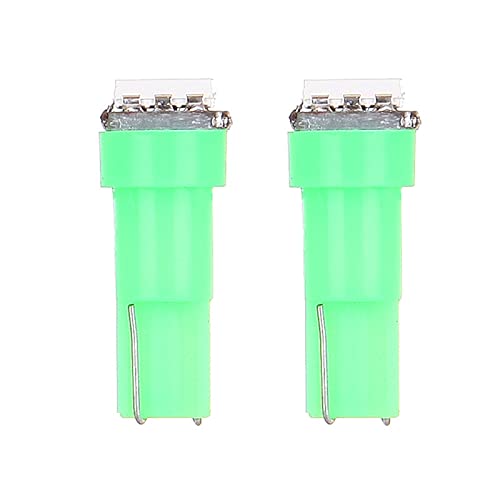 cciyu 20 Pack T5 58 70 73 74 Dashboard Gauge 5050SMD LED Wedge Lamp Bulb Light 6 Colors (20pack green) - Image 2