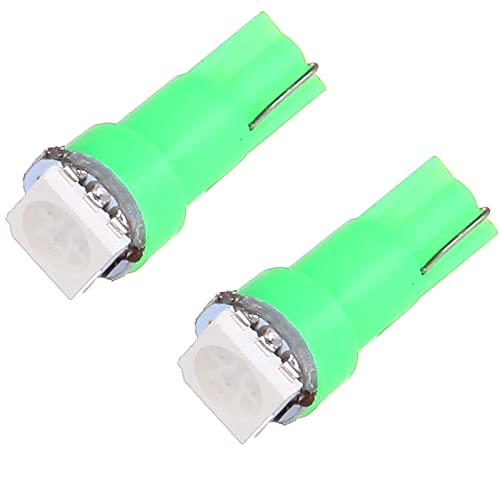 cciyu 20 Pack T5 58 70 73 74 Dashboard Gauge 5050SMD LED Wedge Lamp Bulb Light 6 Colors (20pack green) - Image 4