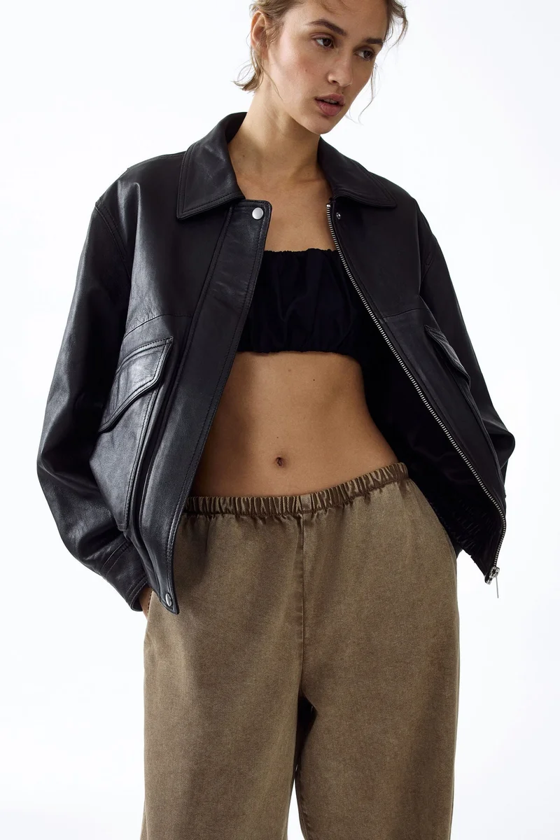 H&M Balloon-leg denim trousers