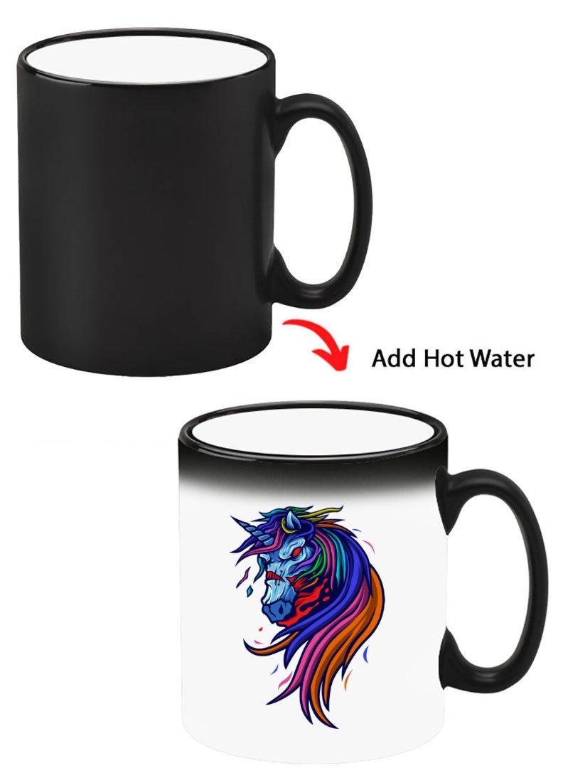 Theodor Color Changing Heat Sensitive Ceramic Mug, Image Revealed When HOT Liquid is Added! horse - Image 1
