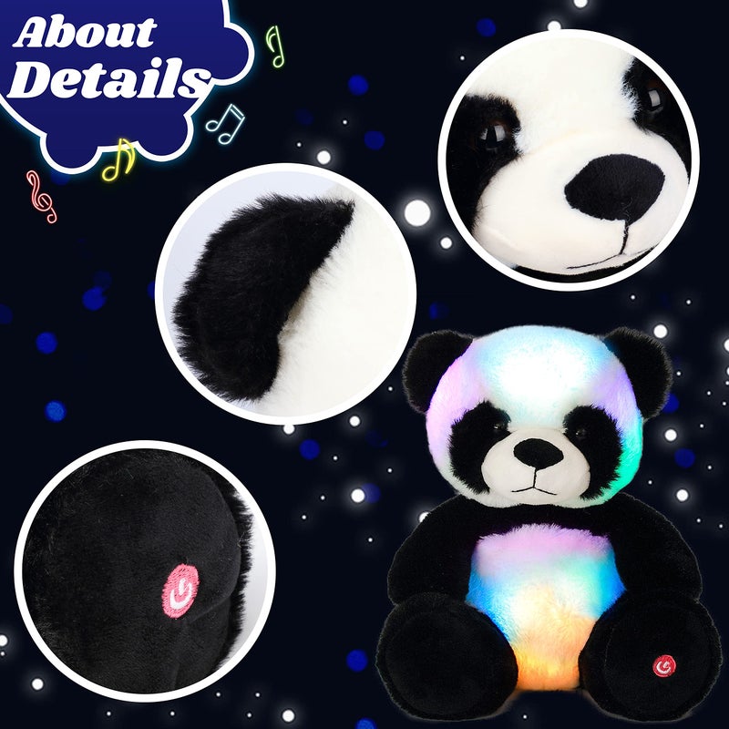 Cuteoy Glowing LED Panda Lightup Nightlight Toys Musical Plush Stuffed Animal Soft Singing Lullabies Birthday Christmas Plushies Gifts for Kids Boys Girls10 - Image 3