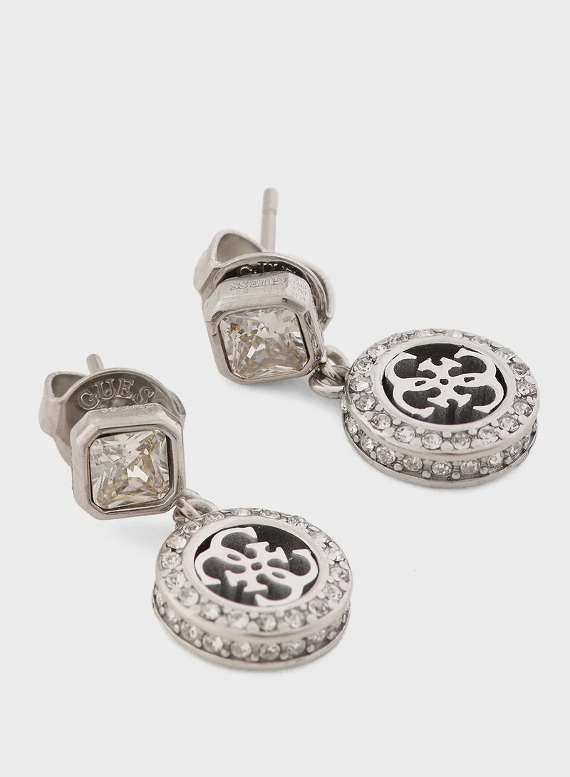 جس Ladies ER 20MM CLEAR DROP PENDANTS