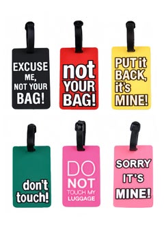 Lee Yon 6 Pcs Luggage Tags,Suitcase Identify Labels,for travel accessories and Travel Bags, Multicolour  - Image 1