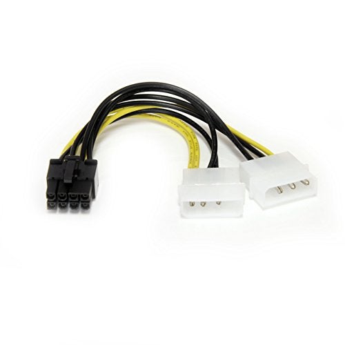 StarTech.com 6in LP4 to 8 Pin PCI Express Video Card Power Cable Adapter - lp4 to PCI express - molex to 8 pin PCIe (LP4PCIEX8ADP) - Image 1