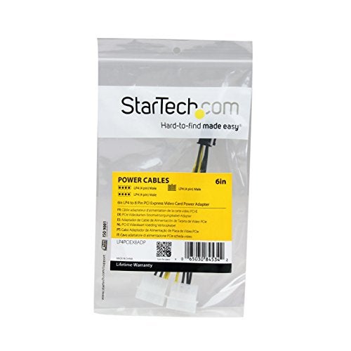 StarTech.com 6in LP4 to 8 Pin PCI Express Video Card Power Cable Adapter - lp4 to PCI express - molex to 8 pin PCIe (LP4PCIEX8ADP) - Image 5