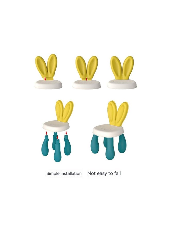 طاولة ألعاب للأطفال مع كرسي، مجموعة مكعبات بناء124قطعة متعددة الألوان، طاولة نشاط مع تخزين - Image 2