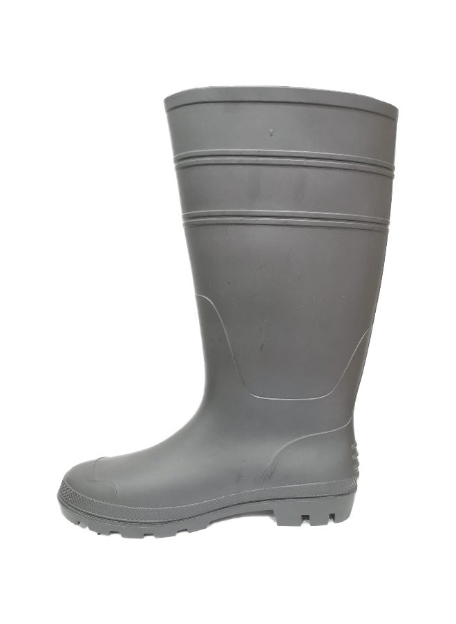 Workman - Safety Gumboot with Steel Toe | Heavy Duty -Waterproof, Durable & Slip-Resistant for Industrial Use | Gumboots for Men | Black | Size-40 - Image 1