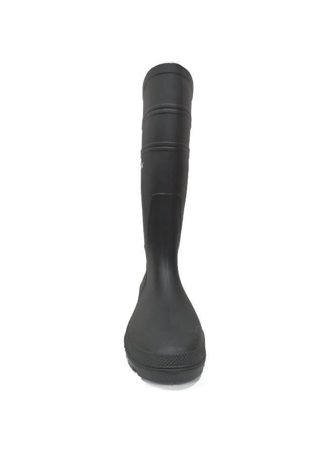 Workman - Safety Gumboot with Steel Toe | Heavy Duty -Waterproof, Durable & Slip-Resistant for Industrial Use | Gumboots for Men | Black | Size-40 - Image 1