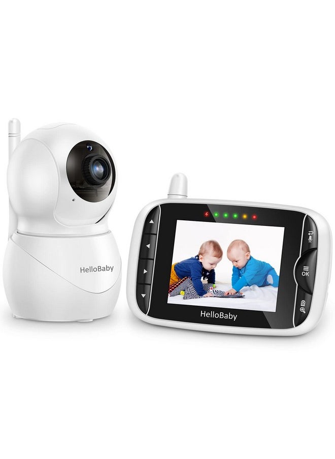 Hellobaby HelloBaby Monitor with Camera and Audio, IPS Screen LCD Display Video Baby Monitor No WiFi Infrared Night Vision, Temprature Screen Lullaby, Two Way Audio and VOX Mode (HB66pro)  - Image 1