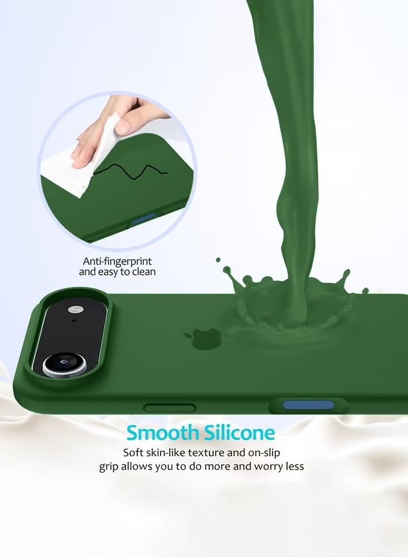 حافظة هاتف iPhone 17 Air من السيليكون الناعم السائل لهاتف iPhone 17 Air مع بطانة داخلية من الألياف الدقيقة حافظة هاتف واقية مضادة للصدمات لهاتف iPhone 17 Air 6.5 بوصة - Image 4