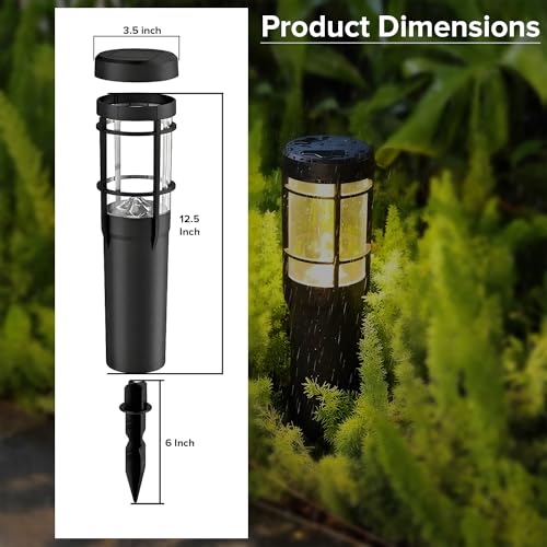 GIGAWATTS GW-231A Solar LED Pathway Lamp Light BIS Approved IP65 Waterproof Bollard Landscape Lamp with 800mAh AA Ni-MH Battery & Panel Decoration Spotlight for Walkway Garden Yard(Pack of 1, RGB,WW) - Image 2