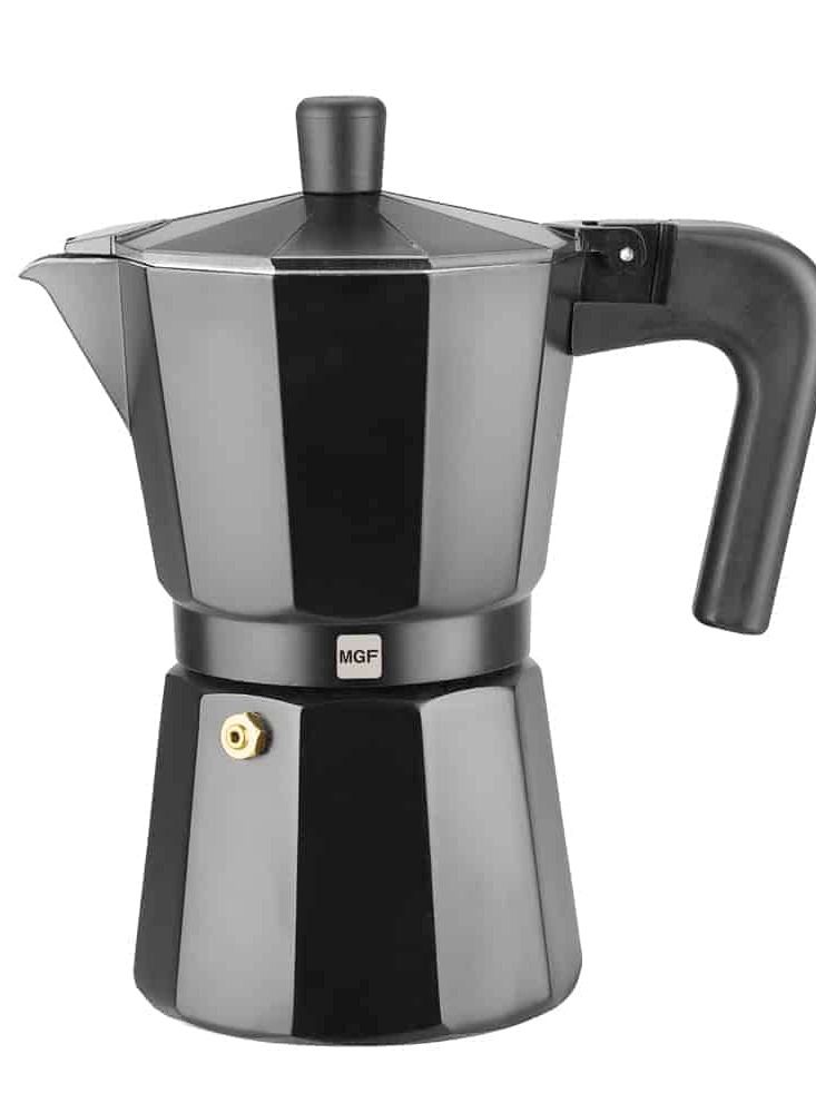 ميجافيسا COFFEE MAKER ALUMINIUM 6 CUPS- BLACK COLOR  - Image 1