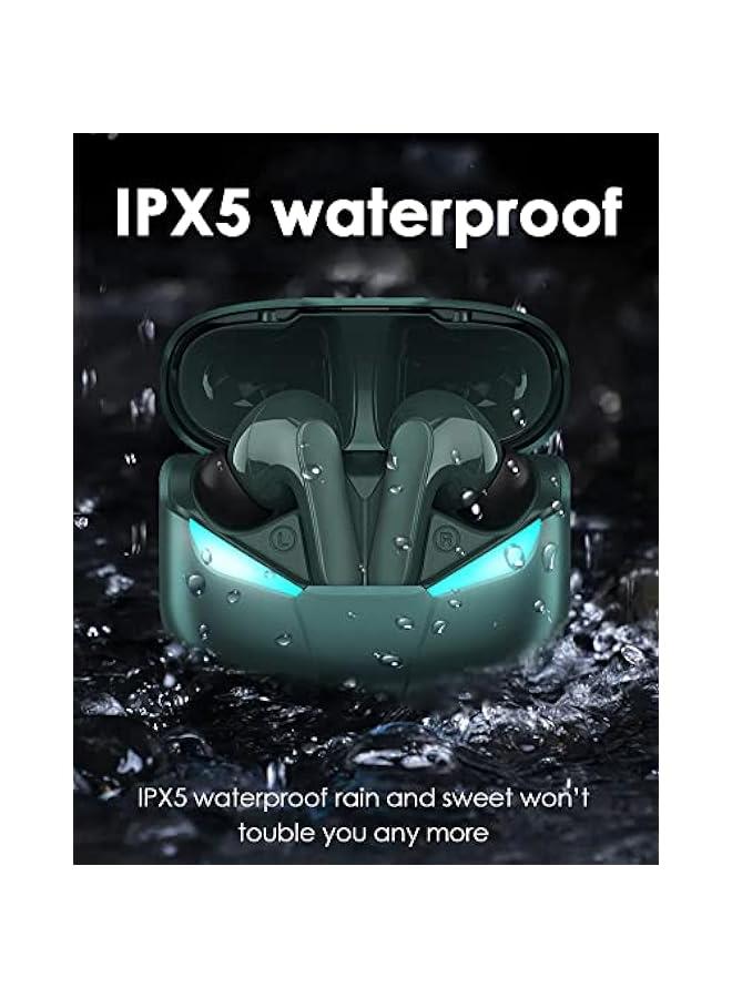 Gaming Earbuds True Wireless Bluetooth 5.1 Gaming Ear Buds with Microphone Deep Bass Hi-Fi Stereo Earbuds 45ms Ultra Low Latency Music Gaming Dual Modes Earphones Waterproof Headphones for PC Laptop - Image 4