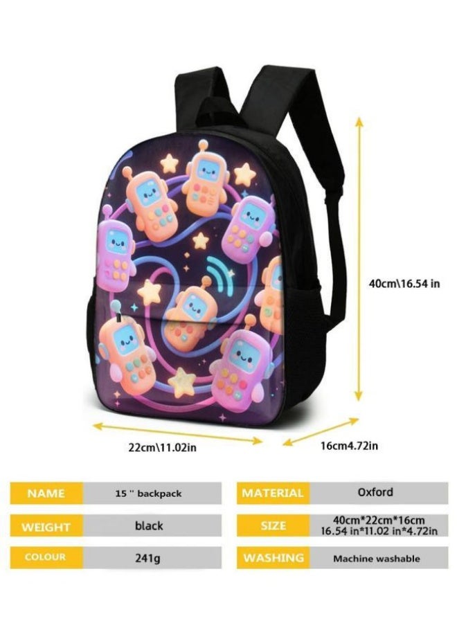 Bright Li Fire Cute cartoon print, three-in-one practical bag set (available for students, children, friends on outings, mountain climbing, etc.) - 37 - Image 5