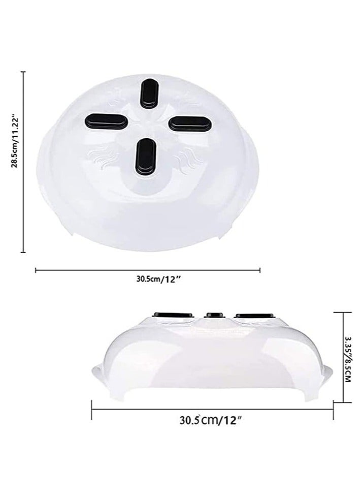 Hangsheng 2 Microwave Food Covers, With Four Top Magnets, Adhesive to the Microwave Surface for Safe Cooking Inside the Microwave, 30.5 CM - Image 2