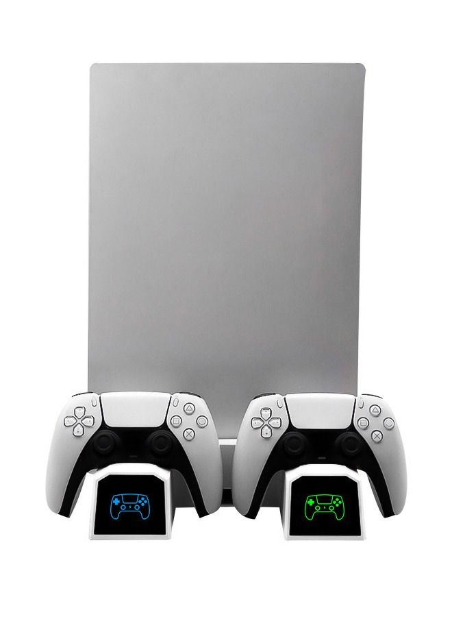 NIBEMINENT PS5 console dual charging cooling fan two-in-one disc rack with USB cable  - Image 2