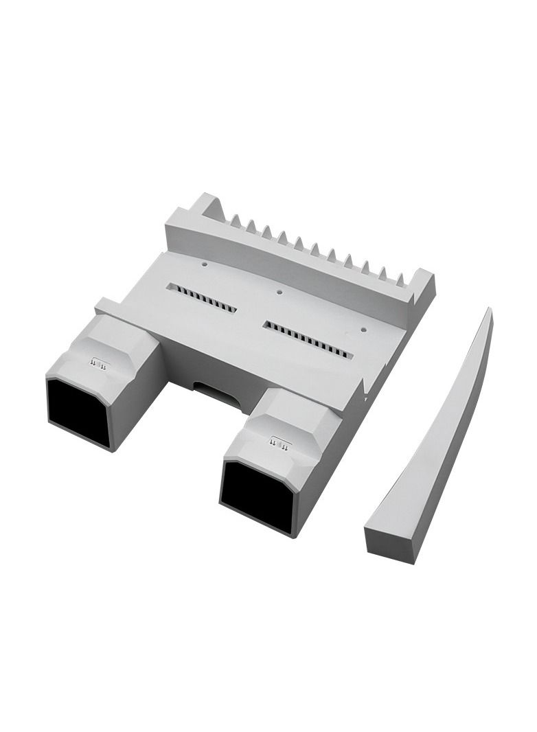 NIBEMINENT PS5 console dual charging cooling fan two-in-one disc rack with USB cable  - Image 5
