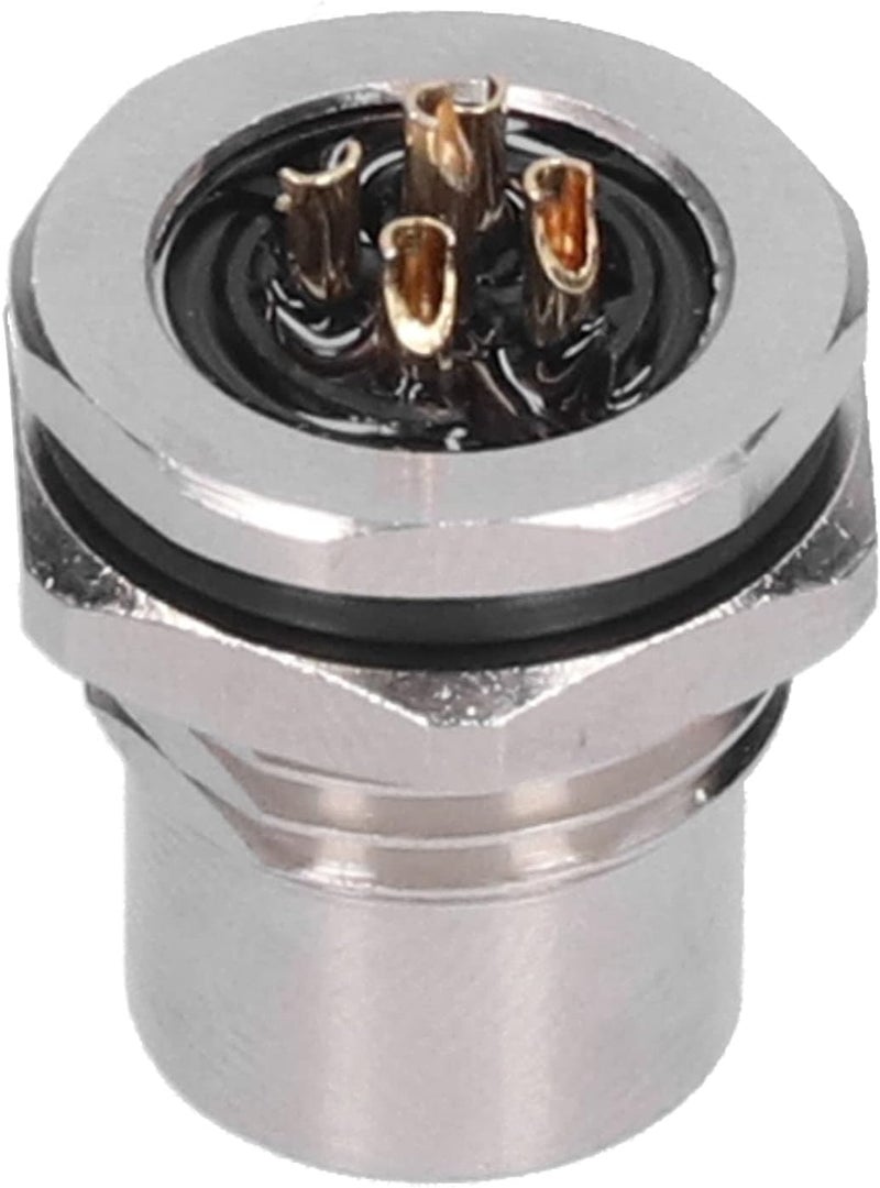 Metal Connector 5 Pin Panel Wire Socket Waterproof IP67 Plated Brass Shell Thread Connecting Plug - Durable Construction, Reliable Sealing, Industrial Use - Image 1