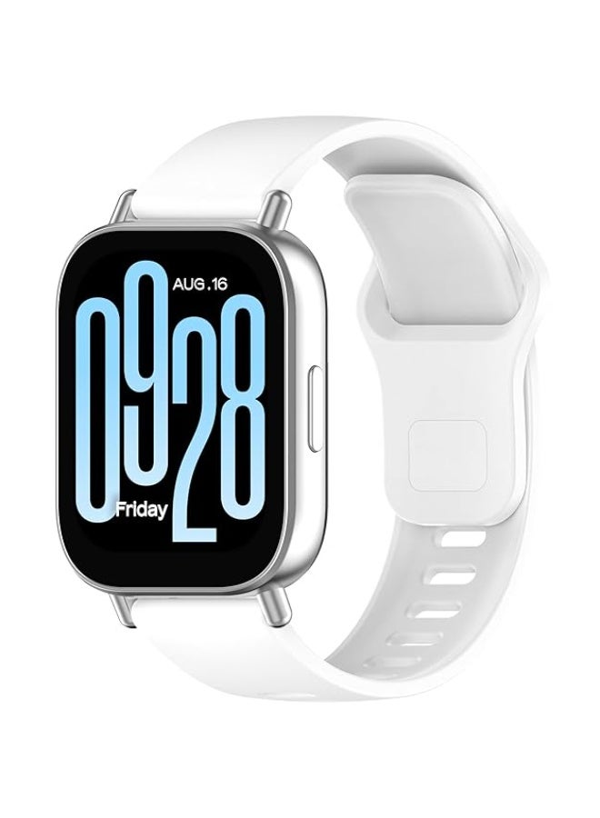 Straps Compatible with Xiaomi Redmi Watch 5 Active/Redmi Watch 5 Lite Bracelet, 22mm Soft Silicone Replacement Band Sports Strap Wristbands [Wear-resistant] [breathable]     (White) - Image 1