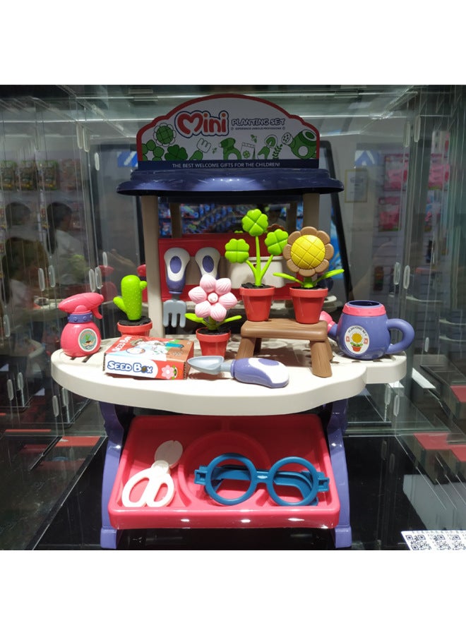 مجموعة ألعاب منزل اللعب المحاكاة للأطفال، أدوات المطبخ التفاعلية، مجوهرات، أدوات الطين الملونة، طاولة-اللون: 05 لون بدلة الطين - Image 3