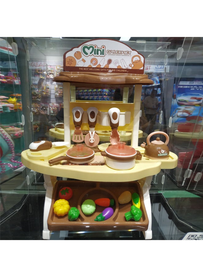 مجموعة ألعاب منزل اللعب المحاكاة للأطفال، أدوات المطبخ التفاعلية، مجوهرات، أدوات الطين الملونة، طاولة-اللون: 05 لون بدلة الطين - Image 2