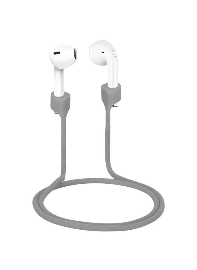 Thoraya - Double Magnetic Silicon Anti Lost Earphone Loop Strap String Rope Cord for Airpods Grey - Image 1