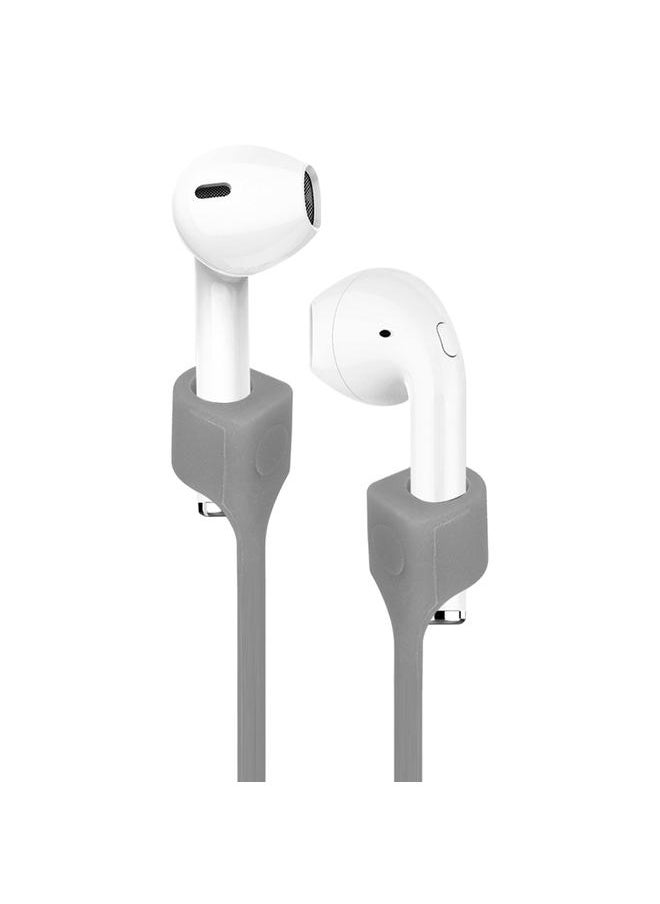 Thoraya - Double Magnetic Silicon Anti Lost Earphone Loop Strap String Rope Cord for Airpods Grey - Image 1