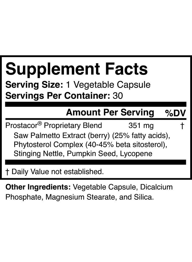 Prostacor - Natural Prostate Support Supplement - Non-GMO, Vegan, Gluten-Free - Image 3