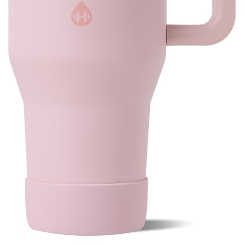 HydroJug حذاء هيدروجوج المسافر لزجاجات 40 أونصة - ملحق واقي وأنيق لتخصيص حمايتك ضد الخدوش والصدمات، رمال وردية - Image 1