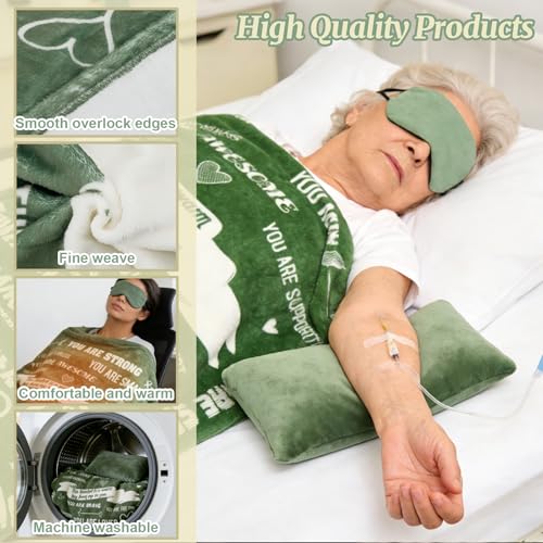 RoamReady Get Well Soon Gift Baskets for Women, Thinking of You, Cancer Care Gifts for Family Friends Sister, 8pcs Care Package With Small Pillow for Travel, Hug Blanket, Pocket Hug Token, Canvas Bag - Image 5