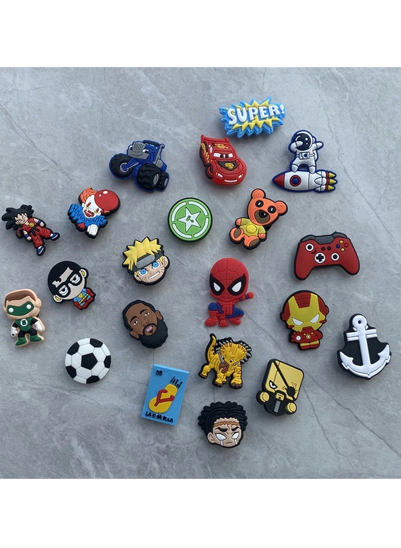 Excefore Shoe Decoration Charms 50 Pcs Random Different Shoe Charm for Crocs Charm for Hole Hole Shoe Buckle Party Favors ​Mini Charm Bracelet Wristband Decoration for Men Women Kid - Image 3