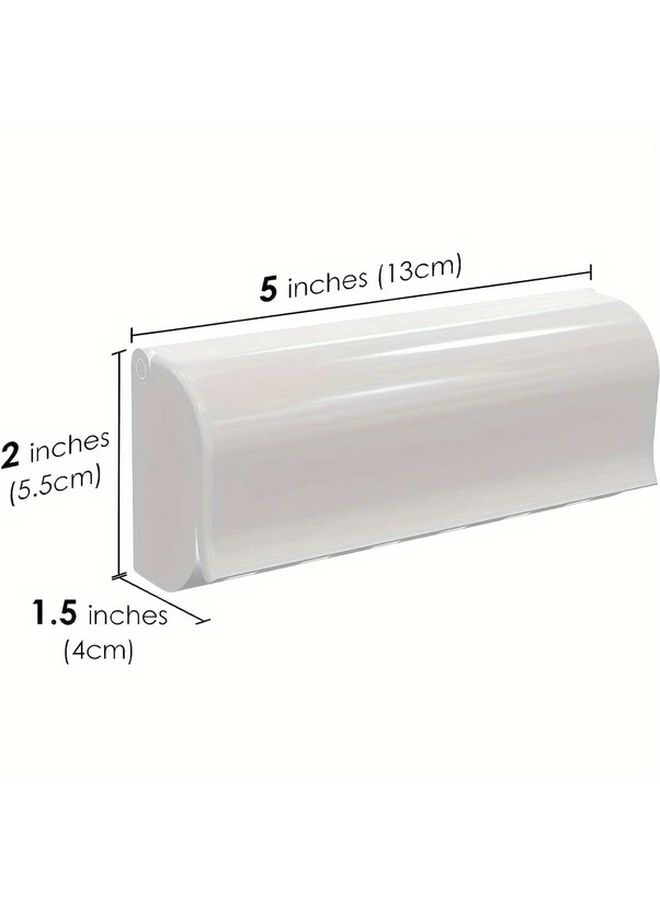 Wall Mounted Toothbrush Holder With Cover 1pc Self Adhesive Plastic Bathroom Shower Organizer Easy Install - Image 3