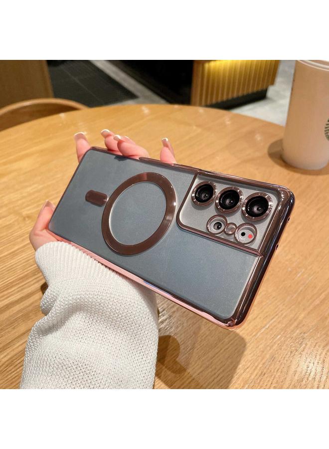 S-TOP Case For Samsung Galaxy S21 Ultra 5G Electroplated Frame MagSafe Magnetic Phone Case - Image 2