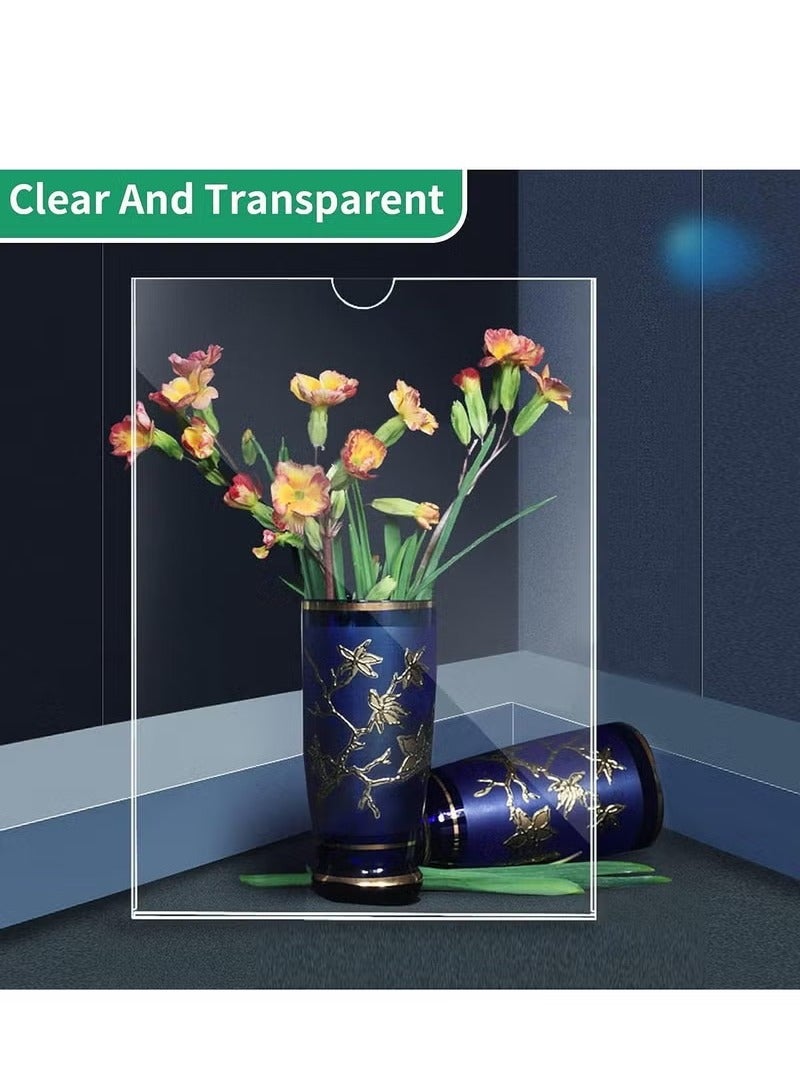 YelaJoy Acrylic Sign Holder 210 x 297mm Wall Mount, A4 Display with Adhesive Tape Mount Clear Photo Frames Paper Document for Home, Office, Store, Restaurant(3 Pack) - Image 3